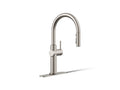 KOHLER K-22974-RT2-VS Crue Touchless Pull-Down Kitchen Sink Faucet With Three-Function Sprayhead - Vibrant Stainless
