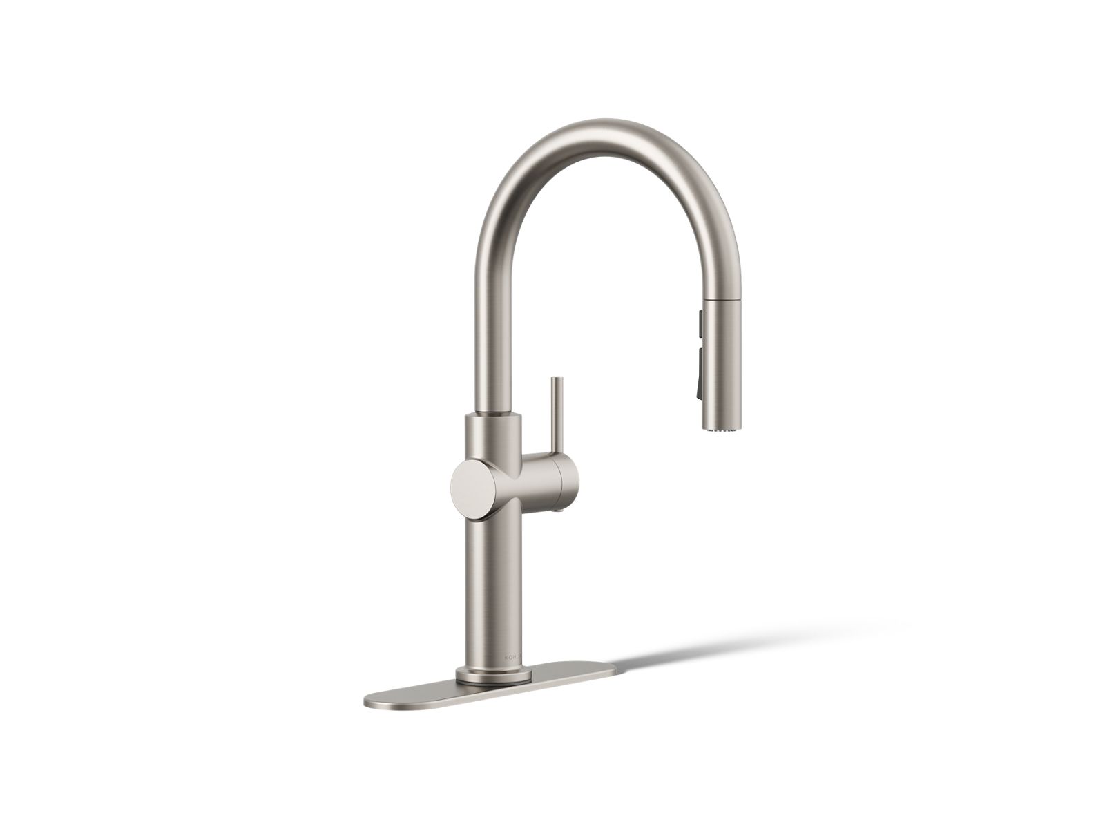 KOHLER K-22974-RT2-VS Crue Touchless Pull-Down Kitchen Sink Faucet With Three-Function Sprayhead - Vibrant Stainless