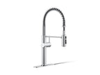 KOHLER K-22973-CP Crue Semi-Professional Kitchen Sink Faucet With Three-Function Sprayhead - Polished Chrome
