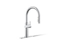 KOHLER K-22974-CP Crue Touchless Pull-Down Kitchen Sink Faucet With Three-Function Sprayhead - Polished Chrome