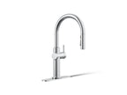 KOHLER K-22974-CP Crue Touchless Pull-Down Kitchen Sink Faucet With Three-Function Sprayhead - Polished Chrome