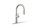 KOHLER K-22974-VS Crue Touchless Pull-Down Kitchen Sink Faucet With Three-Function Sprayhead - Vibrant Stainless