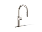 KOHLER K-22974-VS Crue Touchless Pull-Down Kitchen Sink Faucet With Three-Function Sprayhead - Vibrant Stainless