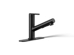 KOHLER K-22976-BL Crue Pull-Out Kitchen Sink Faucet With Three-Function Sprayhead - Matte Black