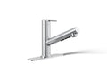 KOHLER K-22976-CP Crue Pull-Out Kitchen Sink Faucet With Three-Function Sprayhead - Polished Chrome