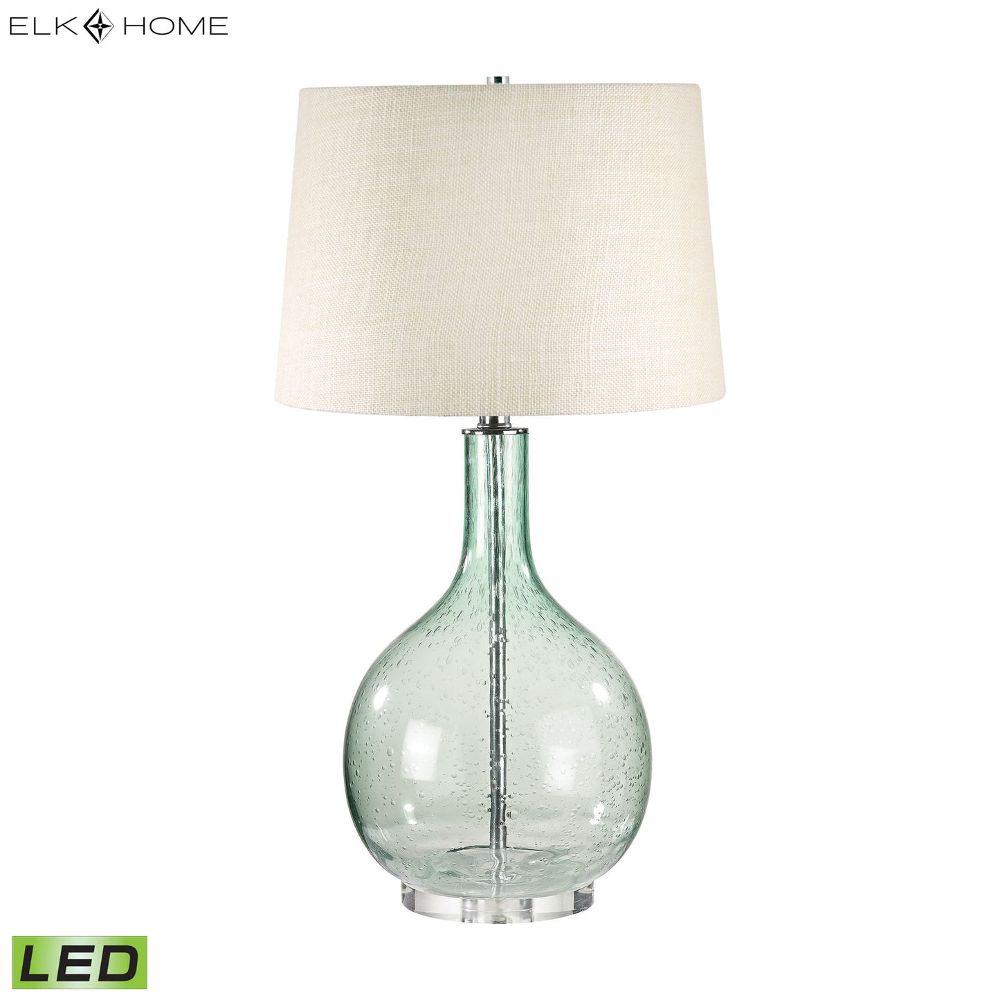 ELK SIGNATURE 230G-LED Glass 28'' High 1-Light Table Lamp - Green