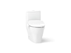 KOHLER K-23188-HC-0 Reach Hidden Cord One-Piece Compact Elongated Toilet With Skirted Trapway, Dual-Flush - White