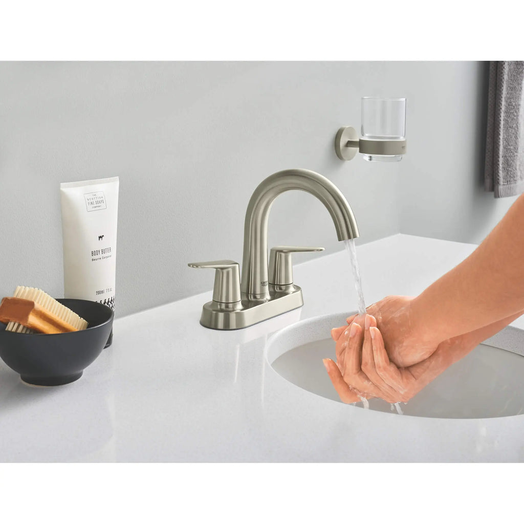 GROHE 40447EN1 Essentials Glass with Holder - Brushed Nickel