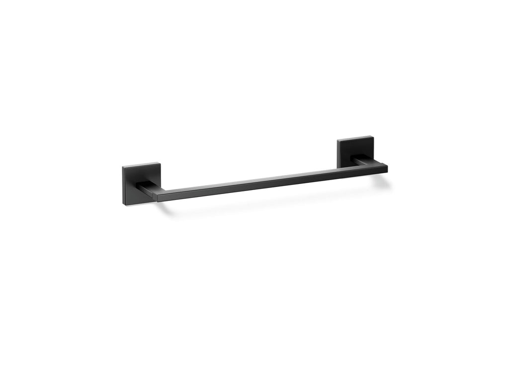 KOHLER K-23286-BL Square 12" Towel Bar - Matte Black