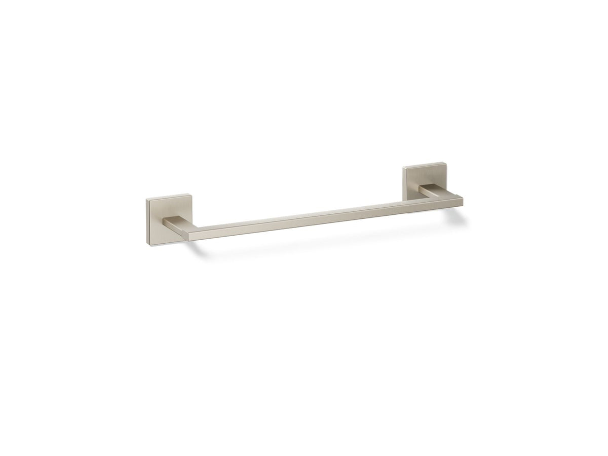 KOHLER K-23286-BN Square 12" Towel Bar - Vibrant Brushed Nickel