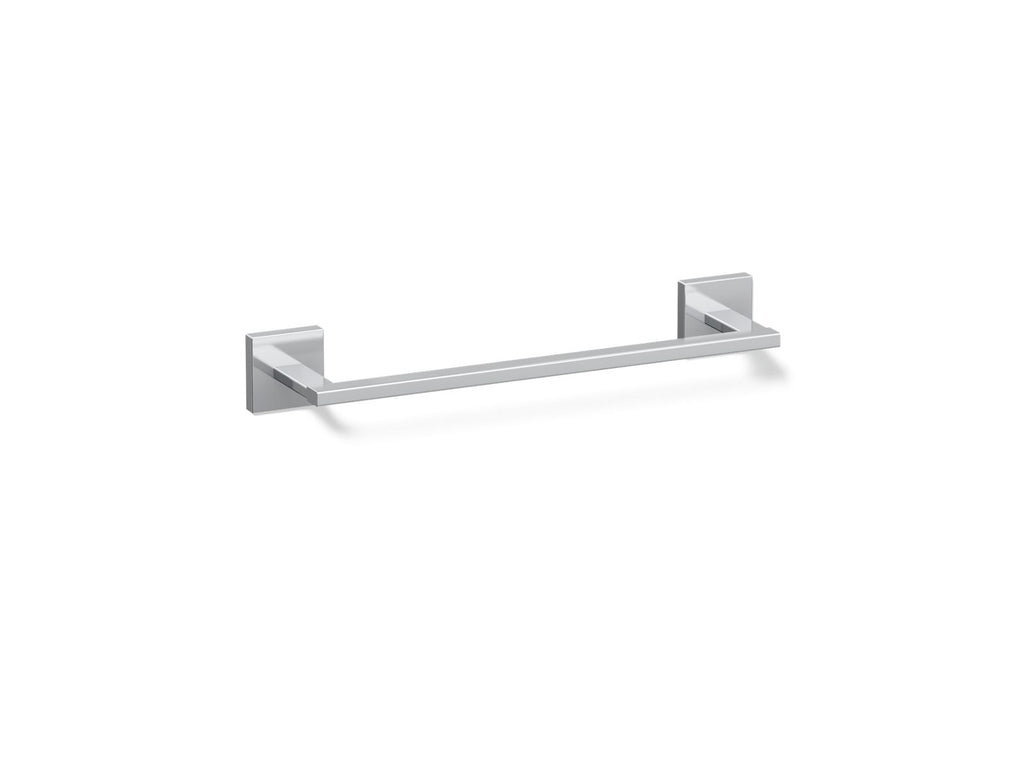 KOHLER K-23286-CP Square 12" Towel Bar - Polished Chrome