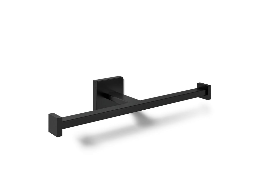 KOHLER K-23288-BL Square Double Toilet Paper Holder - Matte Black