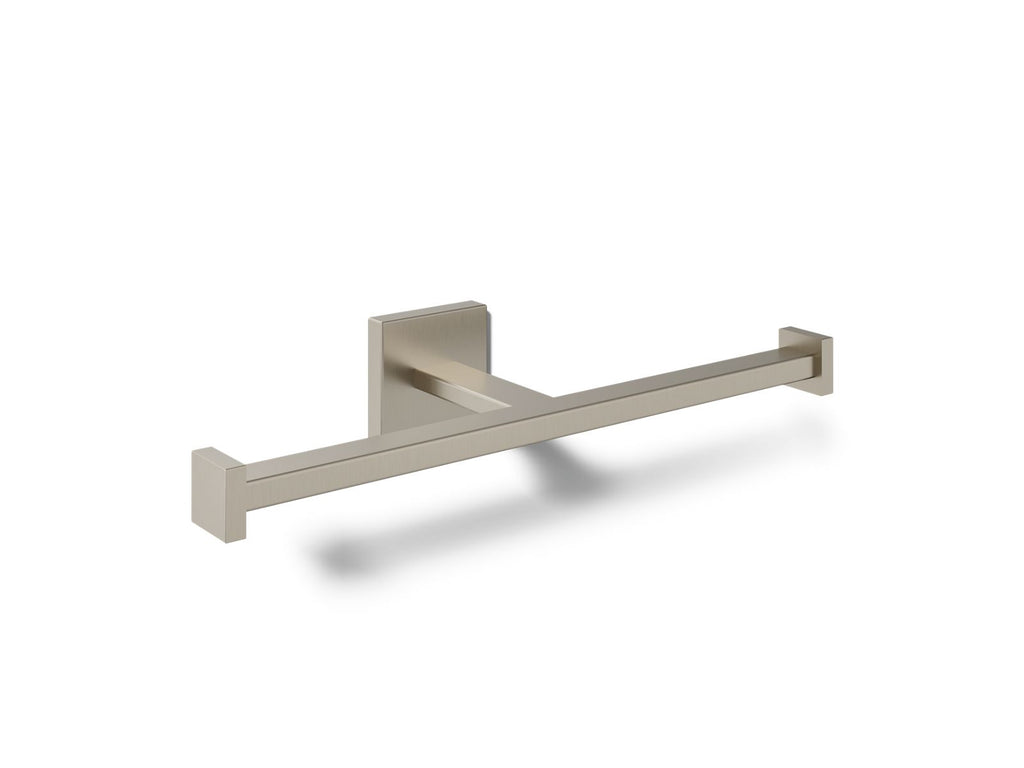 KOHLER K-23288-BN Square Double Toilet Paper Holder - Vibrant Brushed Nickel