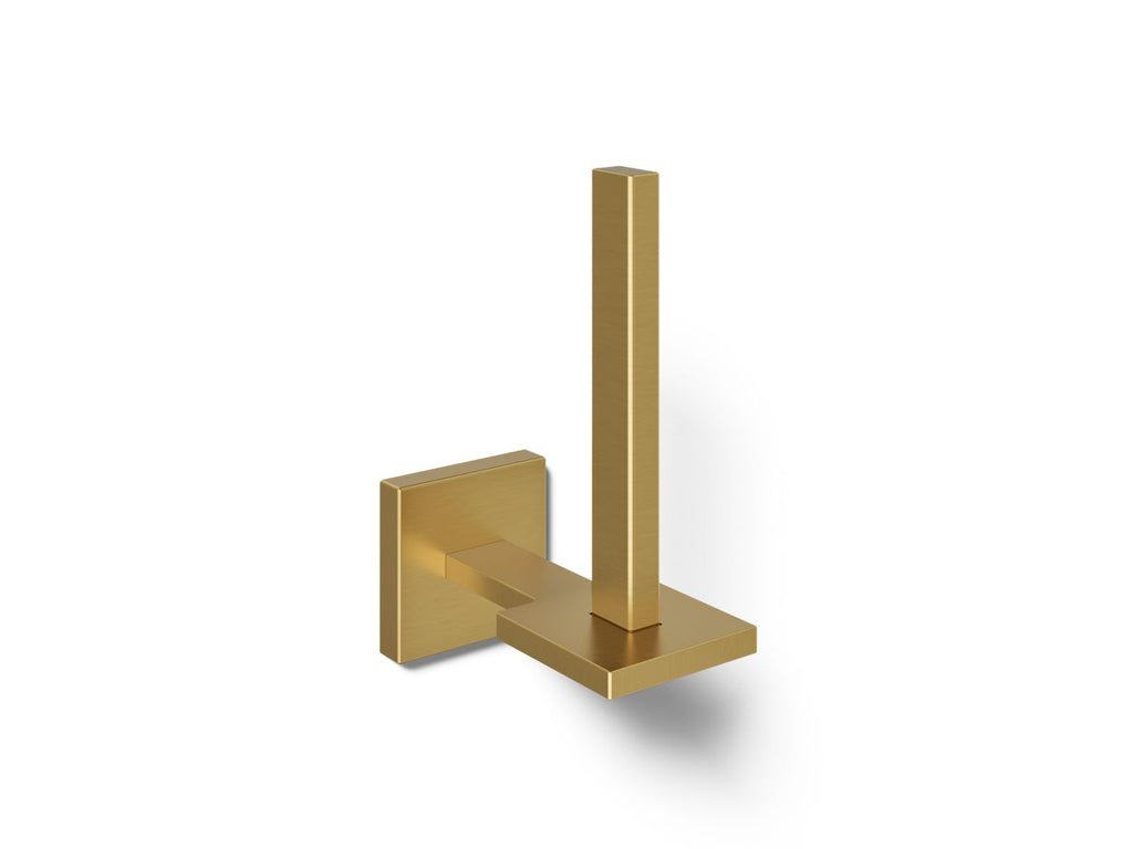 KOHLER K-23289-2MB Square Vertical Toilet Paper Holder - Vibrant Brushed Moderne Brass