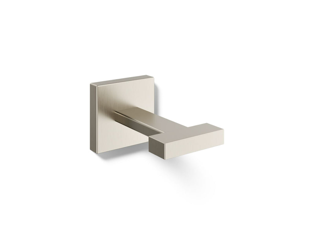 KOHLER K-23290-BN Square Robe Hook - Vibrant Brushed Nickel