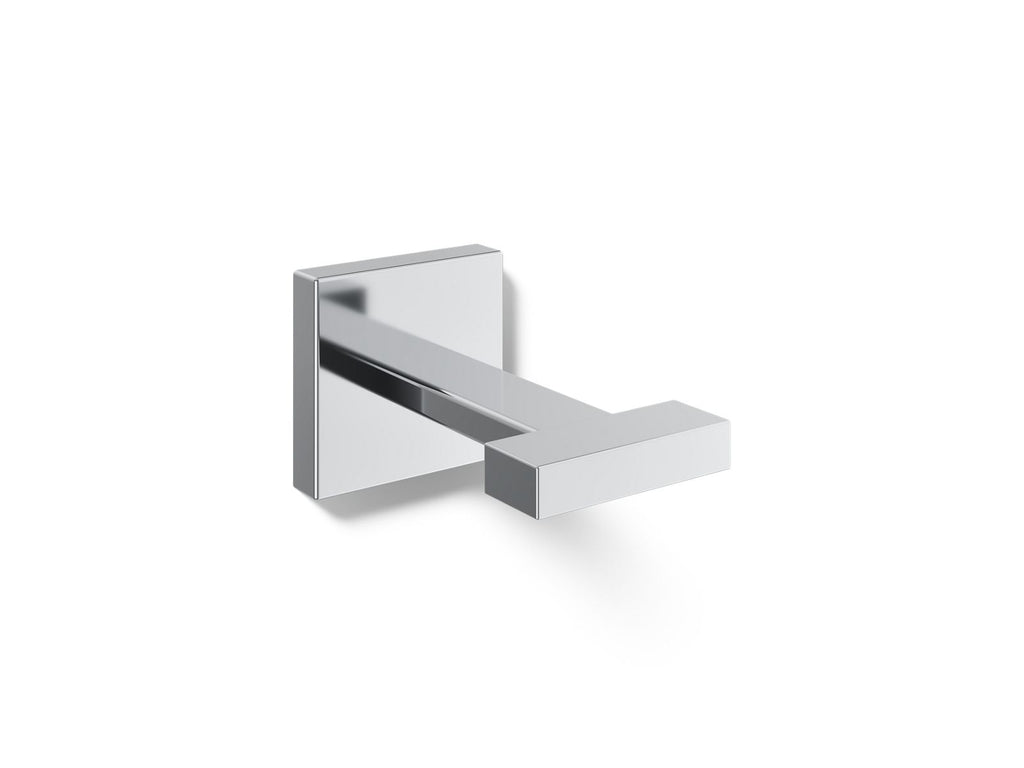 KOHLER K-23290-CP Square Robe Hook - Polished Chrome