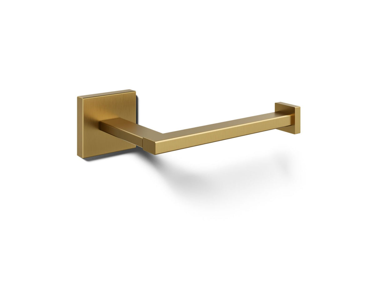 KOHLER K-23292-2MB Square Toilet Paper Holder - Vibrant Brushed Moderne Brass