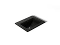 KOHLER K-2337-1-7 Memoirs Stately 22-3/4" Rectangular Drop-In Bathroom Sink - Black Black