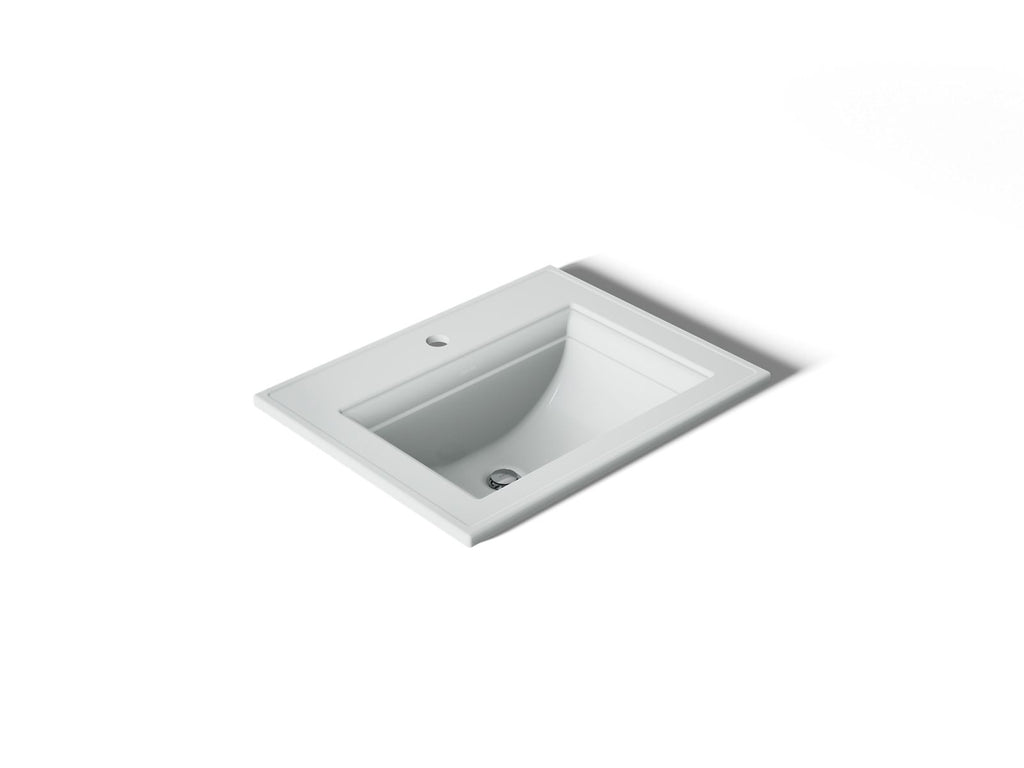 KOHLER K-2337-1-95 Memoirs Stately 22-3/4" Rectangular Drop-In Bathroom Sink - Ice Grey