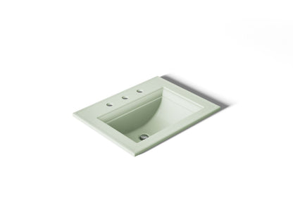 KOHLER K-2337-8-42 Memoirs Stately 22-3/4" rectangular drop-in bathroom sink - Aspen Green