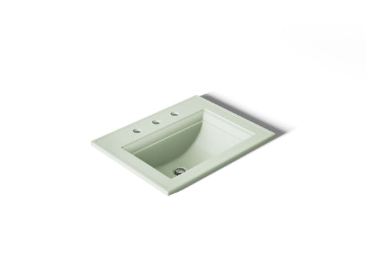 KOHLER K-2337-8-42 Memoirs Stately 22-3/4" rectangular drop-in bathroom sink - Aspen Green