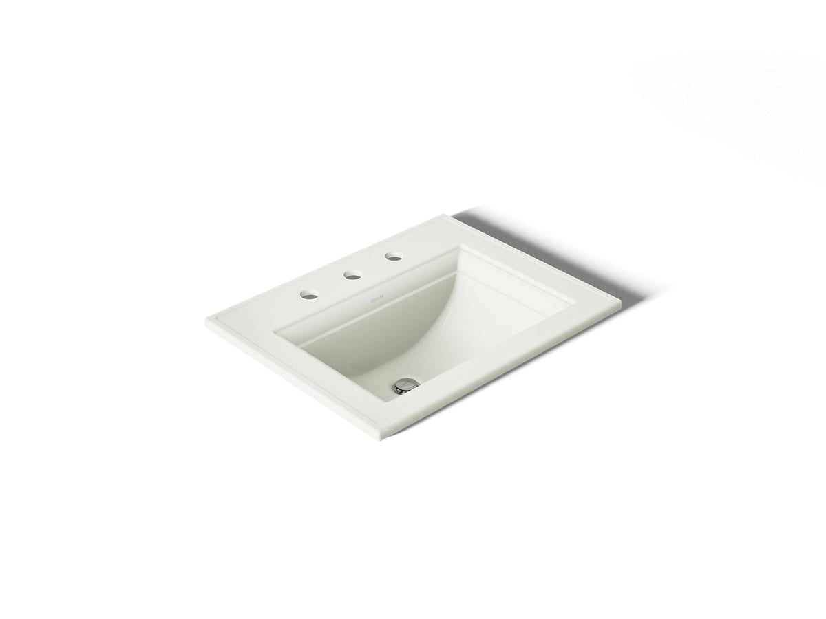 KOHLER K-2337-8-NY Memoirs Stately 22-3/4" Rectangular Drop-In Bathroom Sink - Dune