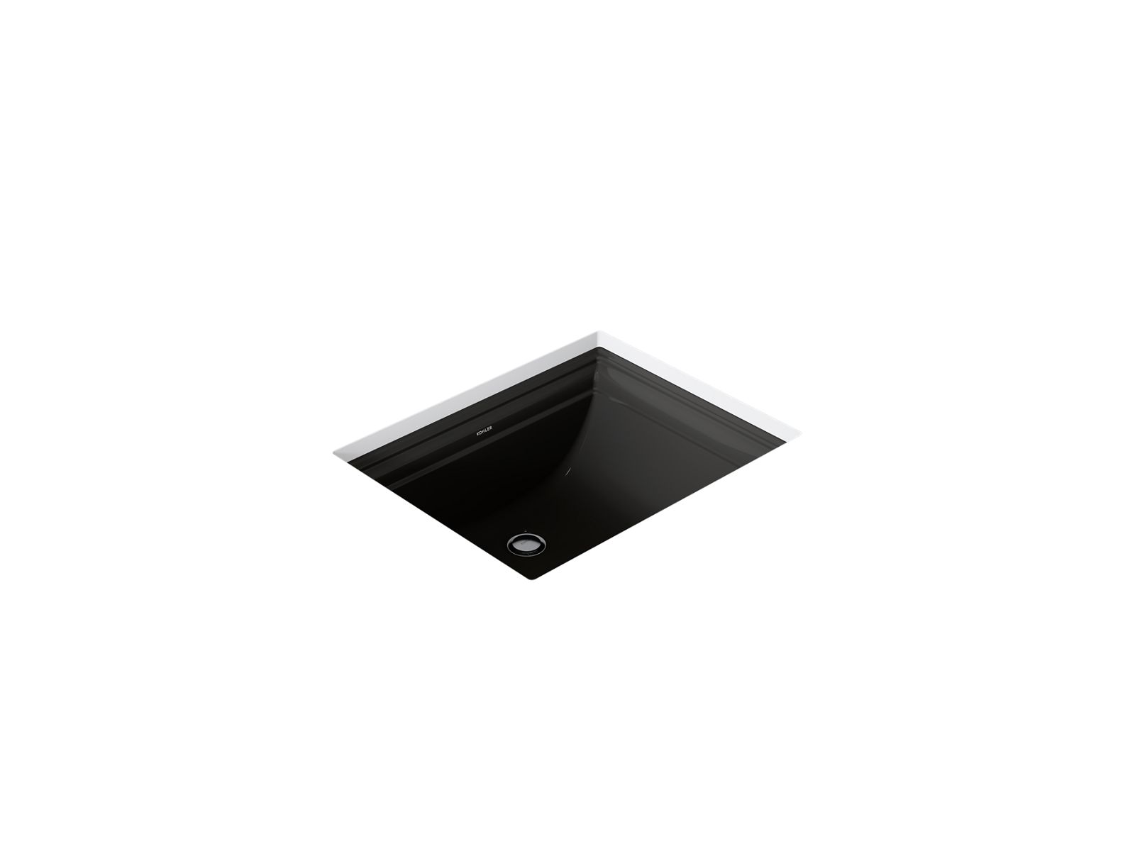 KOHLER K-2339-7 Memoirs 20" Rectangular Undermount Bathroom Sink - Black Black