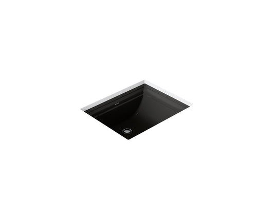 KOHLER K-2339-7 Memoirs 20" rectangular undermount bathroom sink - Black Black
