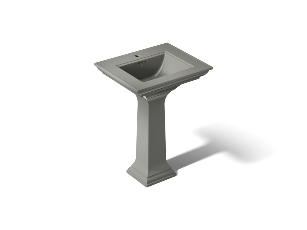 KOHLER K-2344-1-58 Memoirs Stately 25" Rectangular Pedestal Bathroom Sink - Thunder Grey