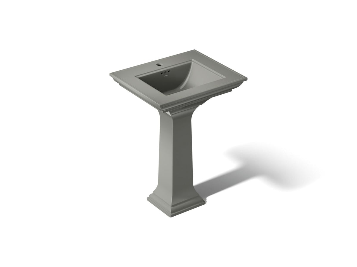 KOHLER K-2344-1-58 Memoirs Stately 25" Rectangular Pedestal Bathroom Sink - Thunder Grey