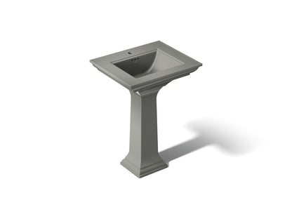 KOHLER K-2344-1-58 Memoirs Stately 25" rectangular pedestal bathroom sink - Thunder Grey