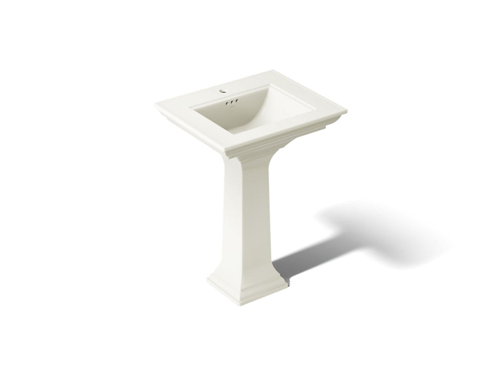 KOHLER K-2344-1-96 Memoirs Stately 25" Rectangular Pedestal Bathroom Sink - Biscuit