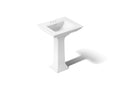 KOHLER K-2344-4-0 Memoirs Stately 25" Rectangular Pedestal Bathroom Sink - White