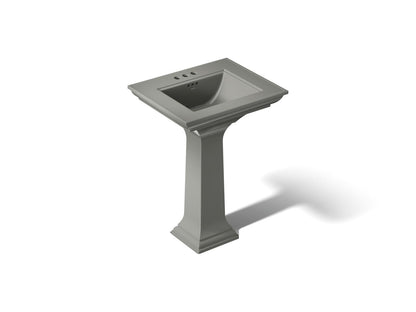 KOHLER K-2344-4-58 Memoirs Stately 25" rectangular pedestal bathroom sink - Thunder Grey