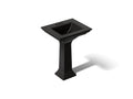 KOHLER K-2344-4-7 Memoirs Stately 25" Rectangular Pedestal Bathroom Sink - Black Black