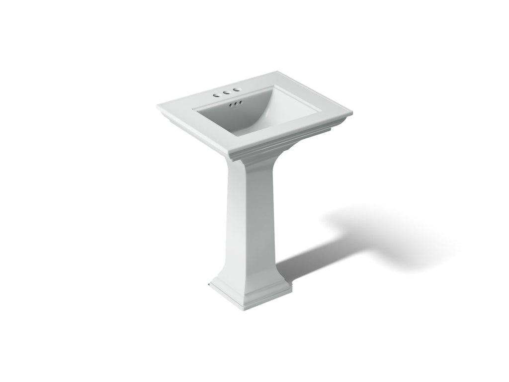 KOHLER K-2344-4-95 Memoirs Stately 25" Rectangular Pedestal Bathroom Sink - Ice Grey