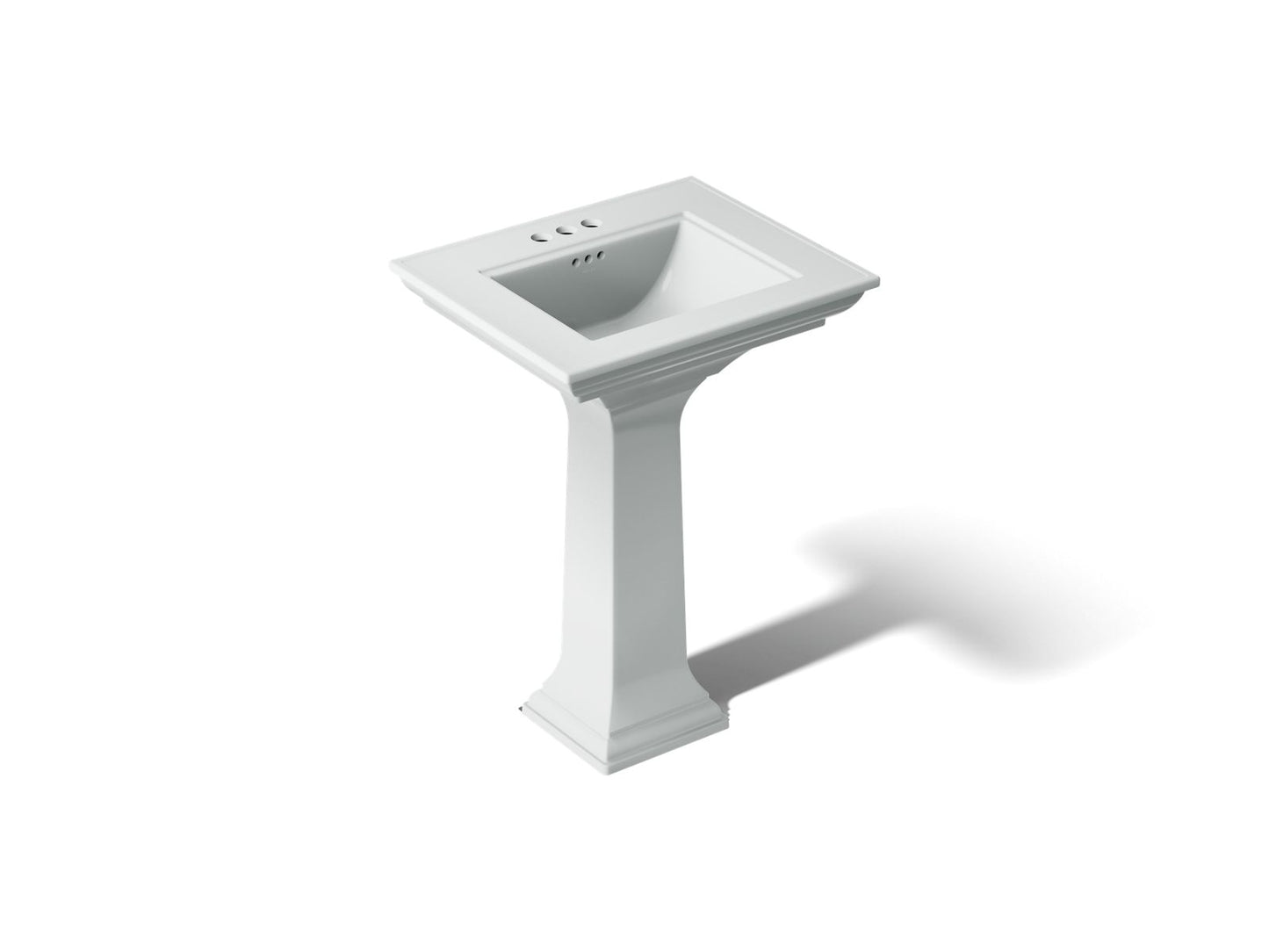 KOHLER K-2344-4-95 Memoirs Stately 25" rectangular pedestal bathroom sink - Ice Grey