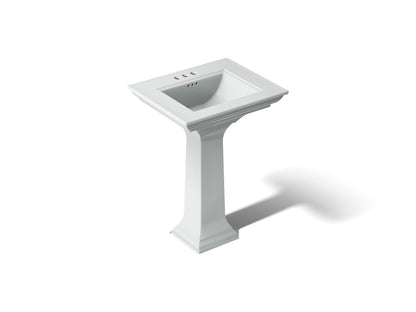 KOHLER K-2344-4-95 Memoirs Stately 25" rectangular pedestal bathroom sink - Ice Grey