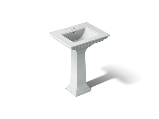 KOHLER K-2344-4-95 Memoirs Stately 25" rectangular pedestal bathroom sink - Ice Grey