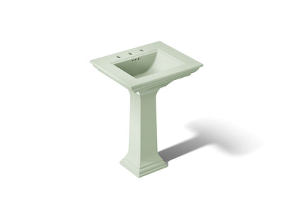 KOHLER K-2344-8-42 Memoirs Stately 25" rectangular pedestal bathroom sink - Aspen Green