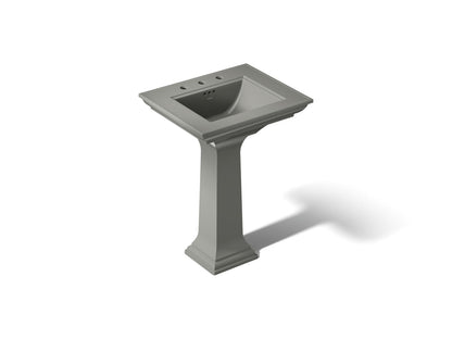 KOHLER K-2344-8-58 Memoirs Stately 25" rectangular pedestal bathroom sink - Thunder Grey