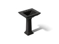 KOHLER K-2344-8-7 Memoirs Stately 25" Rectangular Pedestal Bathroom Sink - Black Black