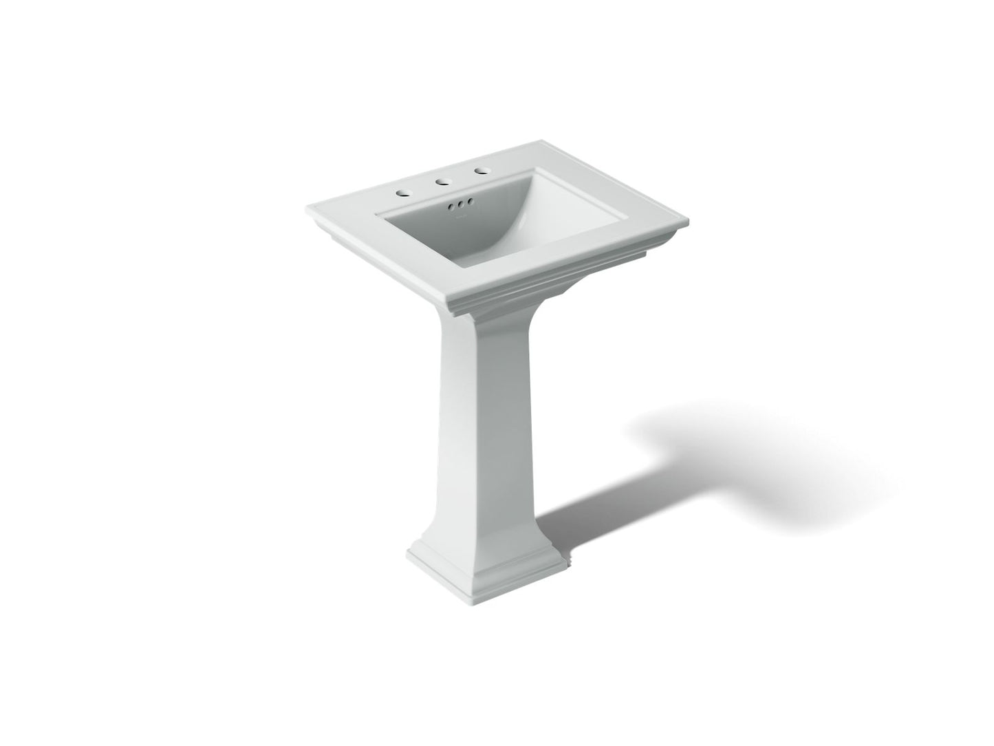 KOHLER K-2344-8-95 Memoirs Stately 25" rectangular pedestal bathroom sink - Ice Grey