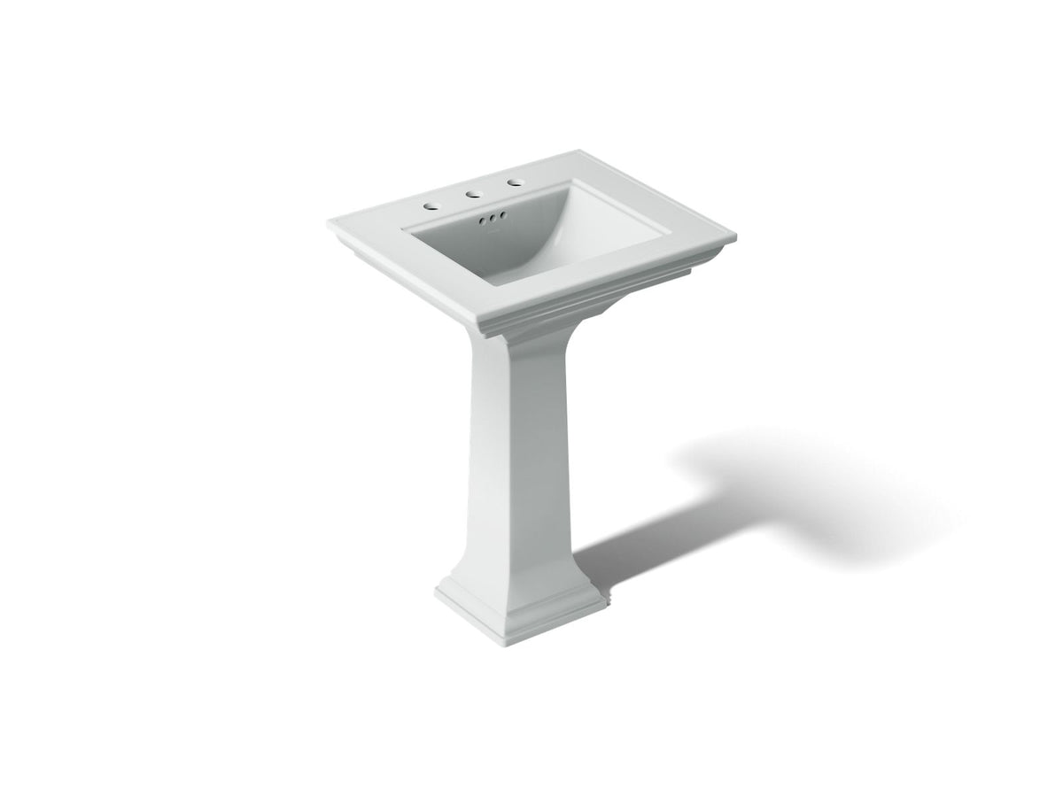 KOHLER K-2344-8-95 Memoirs Stately 25" Rectangular Pedestal Bathroom Sink - Ice Grey