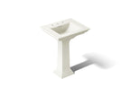 KOHLER K-2344-8-96 Memoirs Stately 25" Rectangular Pedestal Bathroom Sink - Biscuit