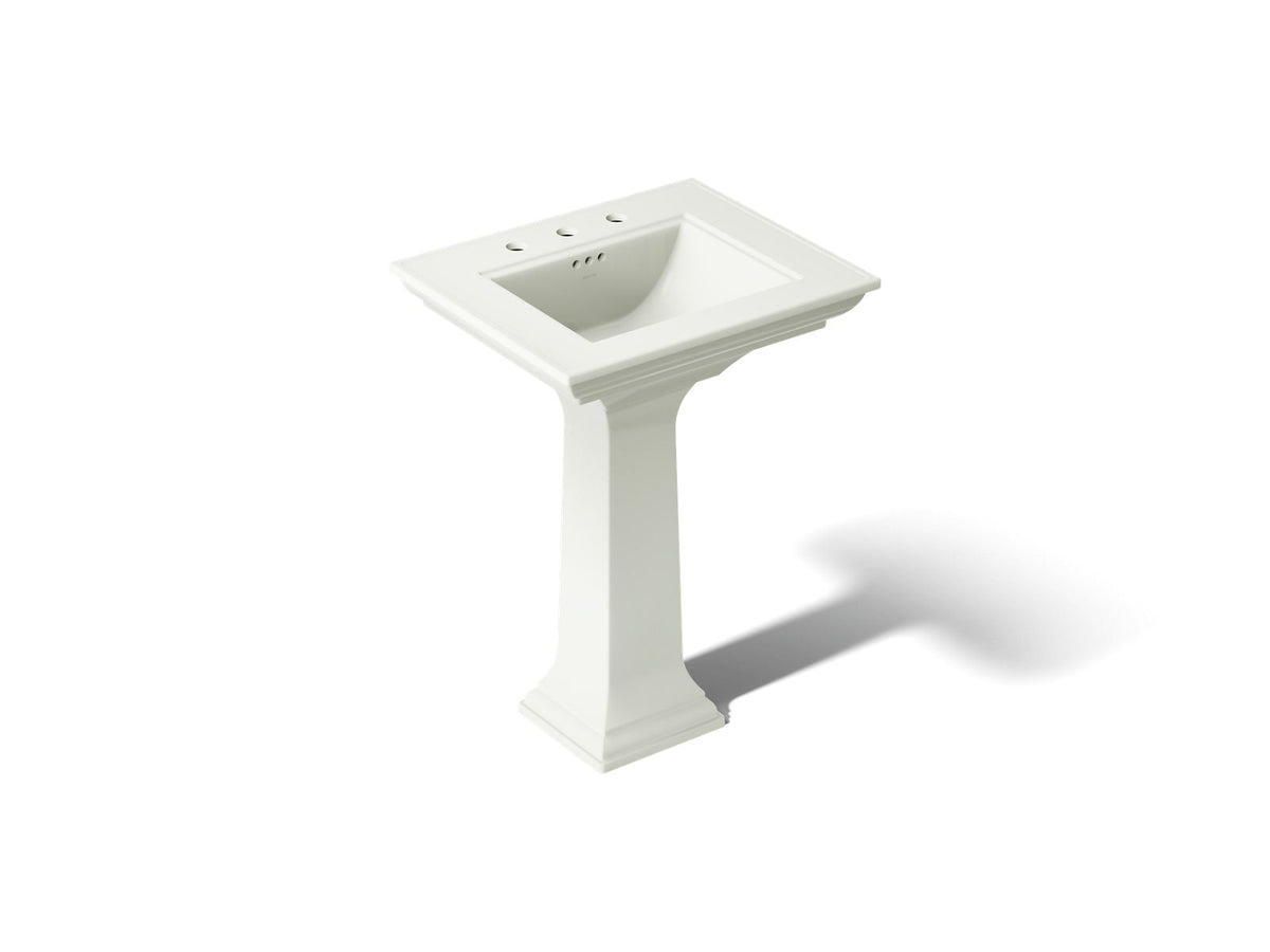 KOHLER K-2344-8-NY Memoirs Stately 25" Rectangular Pedestal Bathroom Sink - Dune