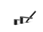 KOHLER K-23488-4-BL Parallel Deck-Mount Bath Faucet With Handshower - Matte Black