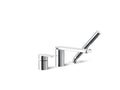 KOHLER K-23488-4-CP Parallel Deck-Mount Bath Faucet With Handshower - Polished Chrome