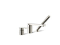 KOHLER K-23488-4-SN Parallel Deck-Mount Bath Faucet With Handshower - Vibrant Polished Nickel