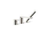 KOHLER K-23488-4-SN Parallel Deck-Mount Bath Faucet With Handshower - Vibrant Polished Nickel